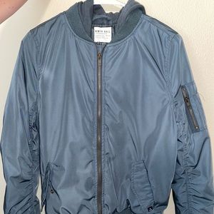 Dark green hooded bomber jacket. From Zumiez!!